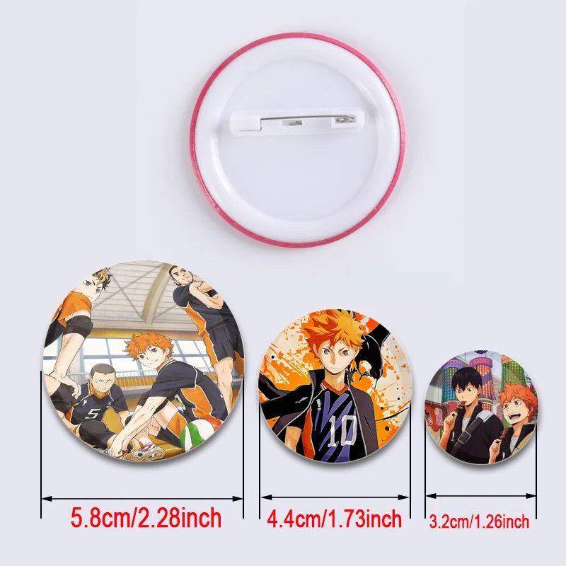 Haikyuu!! Anime Button Pins