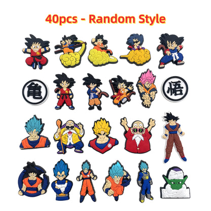 1/10/40PCS Dragon Ball Combo Anime Shoe Charms Goku and Master Roshi DIY Shoe Decorations, Perfect Choice for Party Gifts