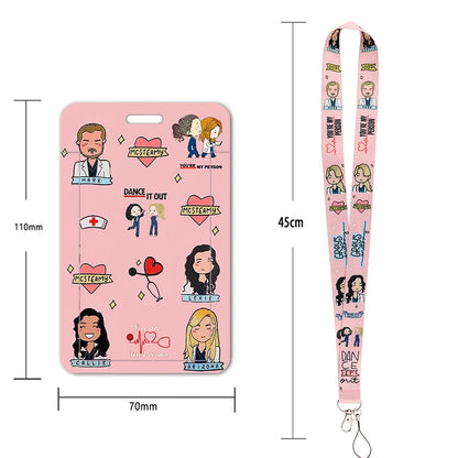 100 Styles Anatomy Credential Holder Keychains Neck Lanyard Pass Card Anime Credit Card Holder Keychain Straps Wholesale