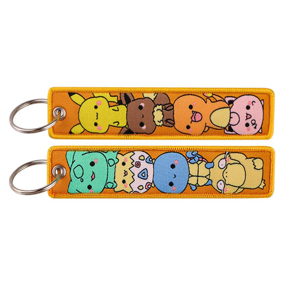 Anime Game Embroidery Keychain