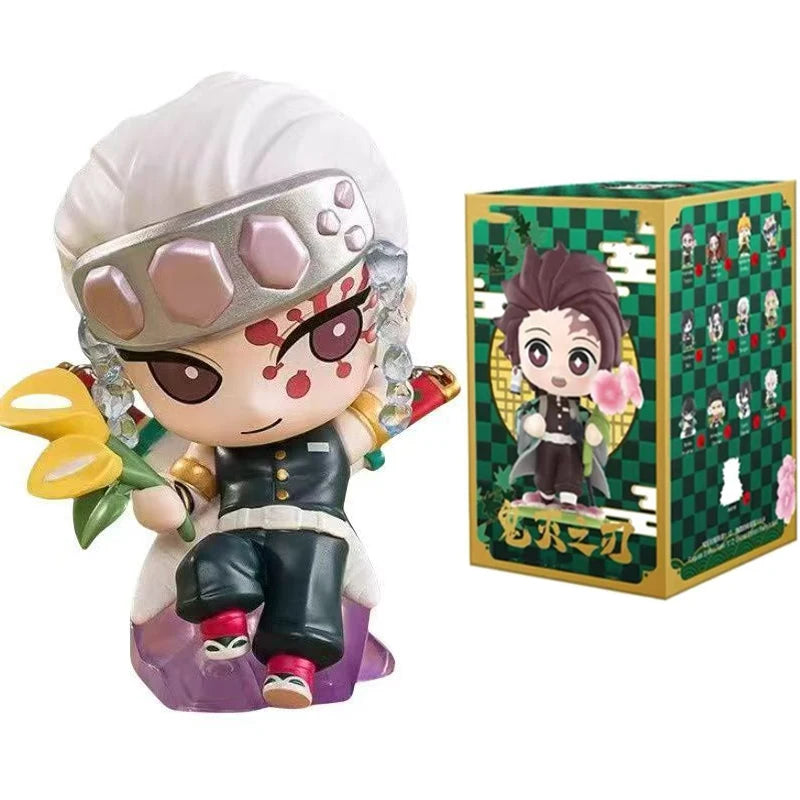 2026 Tanjiro Kamado Nezuko Demon-Slayer Anime Cartoon Figure Blind Box Creative Personalized Statue Ornament Surprise Gift Box