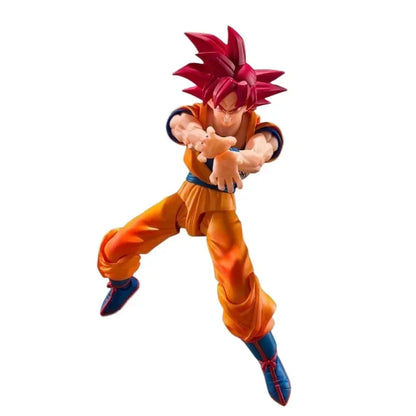 100% Original Bandai SHFiguarts Dragon Ball Super Saiyan Dios Son Goku 3.0 Action Figure Collect Decorative Model Hobby Gift