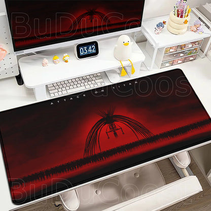 New Mousepad Anime Attack on Titan Mouse Pad Gaming Accessories PC Keyboard Large Rubber Non-slip Desk Mat Computer Table Carpet