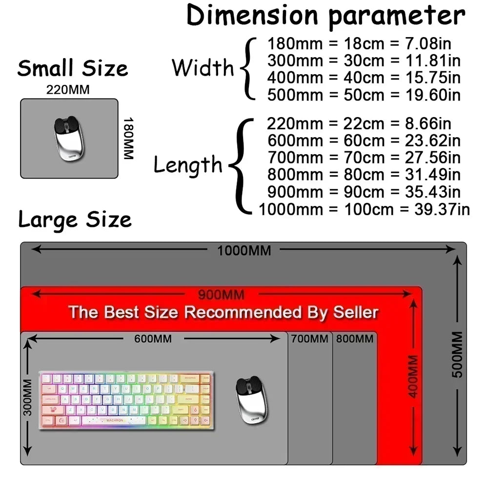 Attack on Titan Gaming Mouse Pad Anime Table Mat Large Computer Accessories Gamer Non-slip Keyboard Mause Office Laptops Desktop
