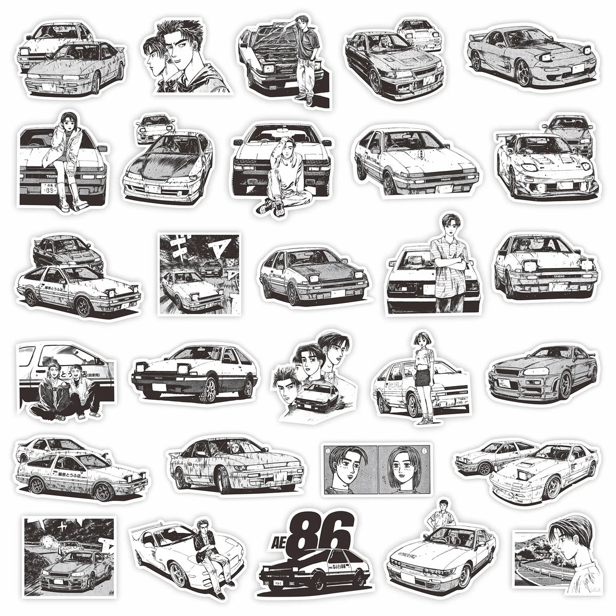 Initial D Sticker Set