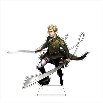 16CM Anime Attack on Titan Cosplay Acrylic Figure Stand Plate Jean Kirstein Hange Zoe Rivaille Ackerman Ornaments Gifts