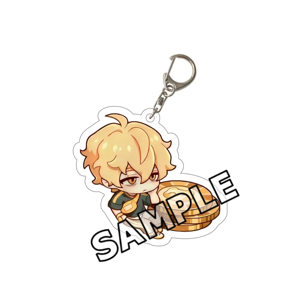6CM Anime Game Nu: Carnival Keychain Stand Olivine Quincy Blade Cosplay Acrylic Model Standing Sign Cake Topper Holder Desk Deco