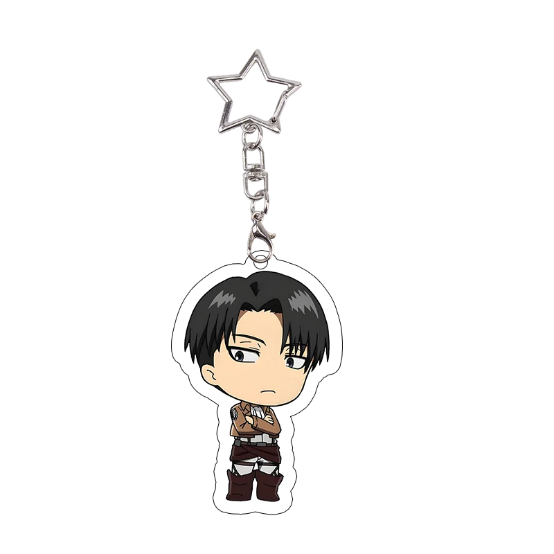 26pcs Attack on Titan Acrylic Keychain Mikasa Annie Levi Chibi Keyring Key Accessories Pendant Collect Reiner Birthday Gift