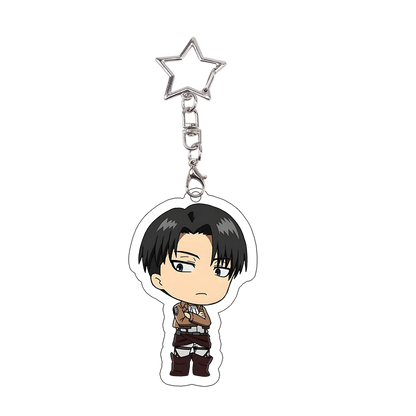 26pcs Attack on Titan Acrylic Keychain Mikasa Annie Levi Chibi Keyring Key Accessories Pendant Collect Reiner Birthday Gift