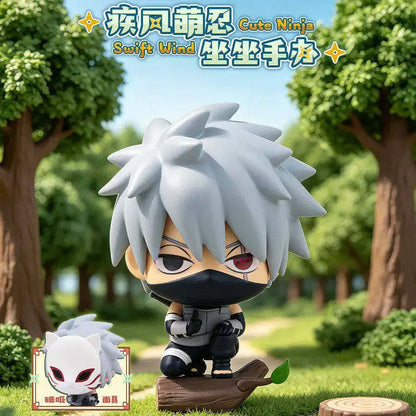 Eaki Naruto Shippuden Itachi Uchiha Sitting Chibi Figure Blind Box Magnetic Mask Collectible Anime Figurine Desk Decoration Gift