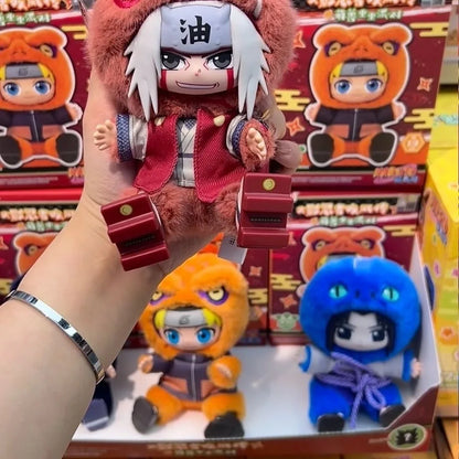 BANDAI Eaki Naruto Uzumaki Naruto Blind Box Shippuden Beast Party Series Jiraiya Plush Doll Anime Characters Are Cute Toys Gifts
