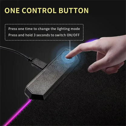 Large RGB LED Mousepad Attack on Titan Mouse Pads Anime Cool Gaming Tapis De Souris Carpet Laptop XXL Gabinete Gamer Accessories