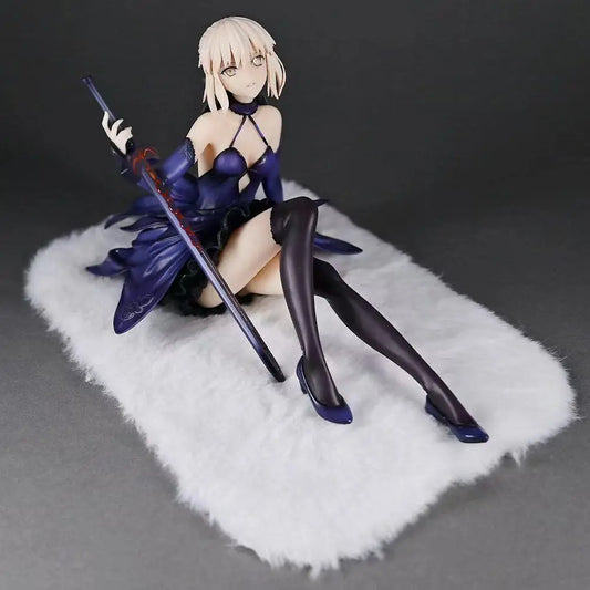 【C4 STUDIO】13cm/5.12 Inch Anime Saber Fate/stay night GK Altria Pendragon Figure Standing Statue Collectible Model Toy Gift