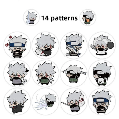 NARUTO Hatake Kakashi Cartoon Cute Chibi 500pcs Curly Stickers Kawaii Anime DIY Decoration Stickers Anime Merchandise Wholesale