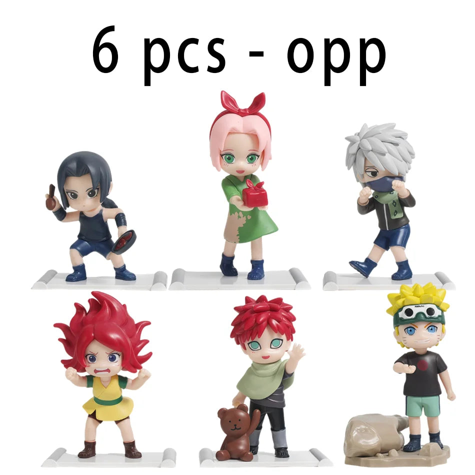 1-12Pcs Naruto Blind Box Figures Model Ornament Anime Uchiha Sasuke Sakura Cosplay Action Figurine PVC Model Toy Christmas Gifts