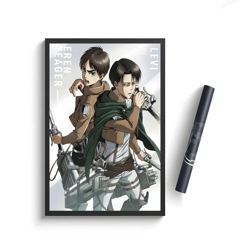 Anime Attack on Titan Poster Stickers Painting Self-Adhesive Wall Decals for Room Home HD Decor Gift