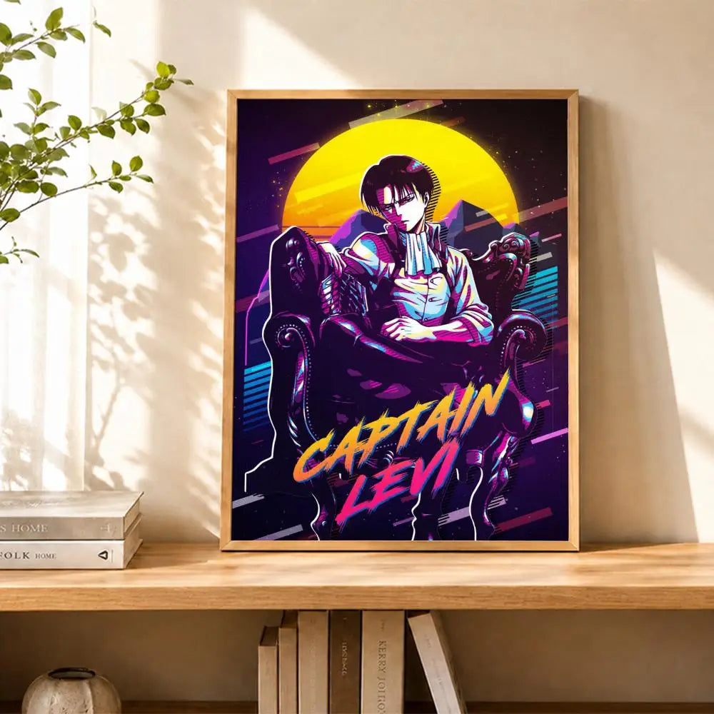 Levi Ackerman Attack On Titan Poster Water Proof Paper Print Room Decor Stickers Art Wall Decor Living Room