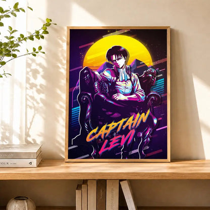 Levi Ackerman Attack On Titan Poster Water Proof Paper Print Room Decor Stickers Art Wall Decor Living Room