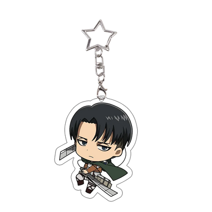 26pcs Attack on Titan Acrylic Keychain Mikasa Annie Levi Chibi Keyring Key Accessories Pendant Collect Reiner Birthday Gift