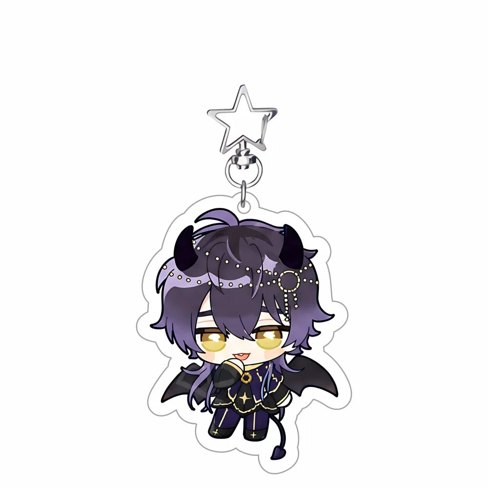 New Anime Game 6cm Nu: Carnival Keychain Stand Olivine Quincy Blade Acrylic Model Standing Sign Cake Topper Holder Desk Decor