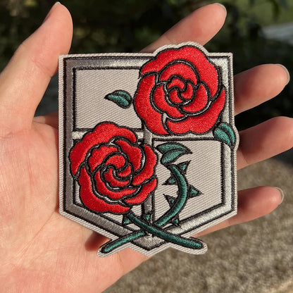 Attack on Titan Wings of Freedom Cosplay Patch Embroidery  Badge for Clothing, Armband, Hook & Loop Apparel Patches, 1PC