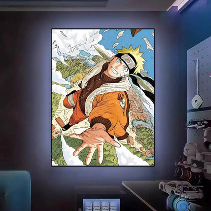 Hot N-Naruto Anime Poster Posters Decorative Paintings Study Bedroom Bar Background Wall Murals Gifts