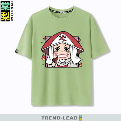 Naruto Q-version Uzumaki Naruto Obito Uchiha Sasuke Cartoon Character Children's Short Sleeved Loose Trendy Parent-child T-shirt