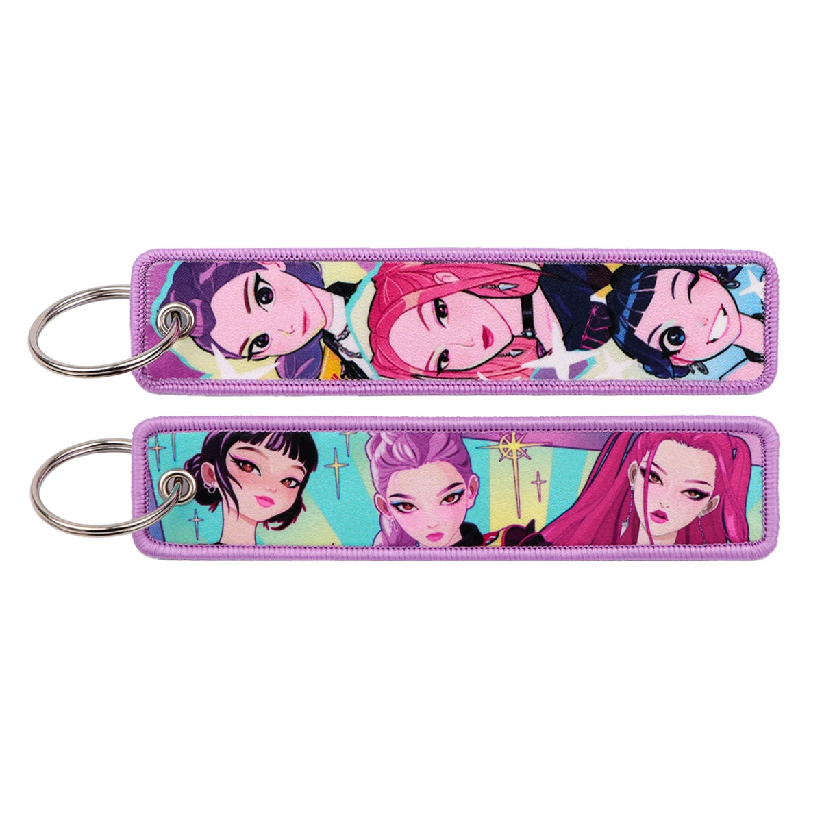 Anime Character Embroidery Keychain