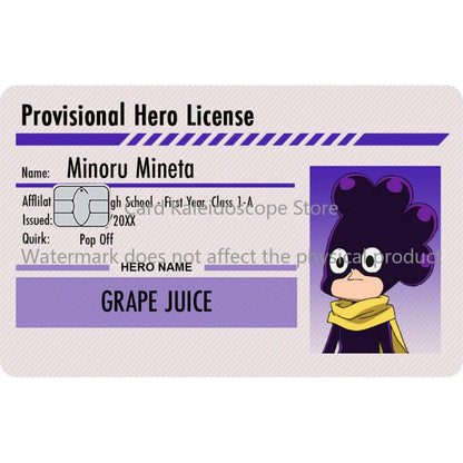 My Hero Academia Student ID Card Sticker
