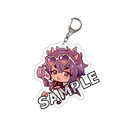6CM Anime Game Nu: Carnival Keychain Stand Olivine Quincy Blade Cosplay Acrylic Model Standing Sign Cake Topper Holder Desk Deco