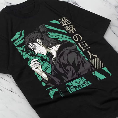 Attack on Titan Anime Eren Yeager Printed T-shirt Summer unisex Loose and Breathable cotton T-shirt Top