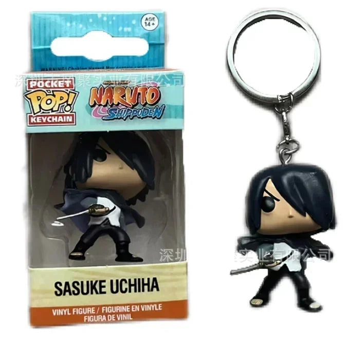 Funko POP New NARUTO Jiraiya Kurama Sasuke Kakashi Madara Sasuke Uchiha Kawaki Boruto Pocket Pop Keychain Model Toys Gifts