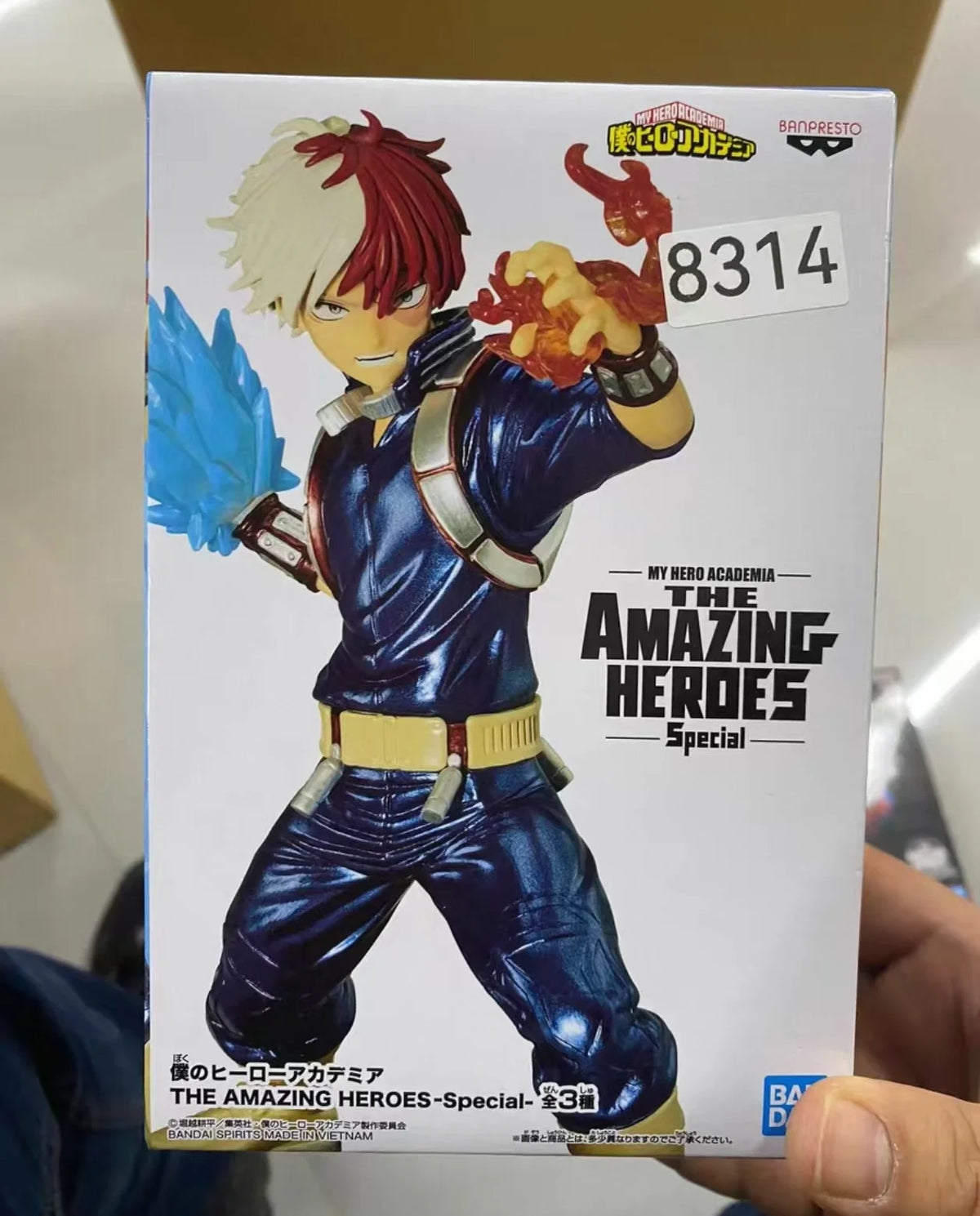 In Stock Original Bandai Banpresto My Hero Academia Todoroki Shoto Anime Characters Model Toy Birthday Present Garage