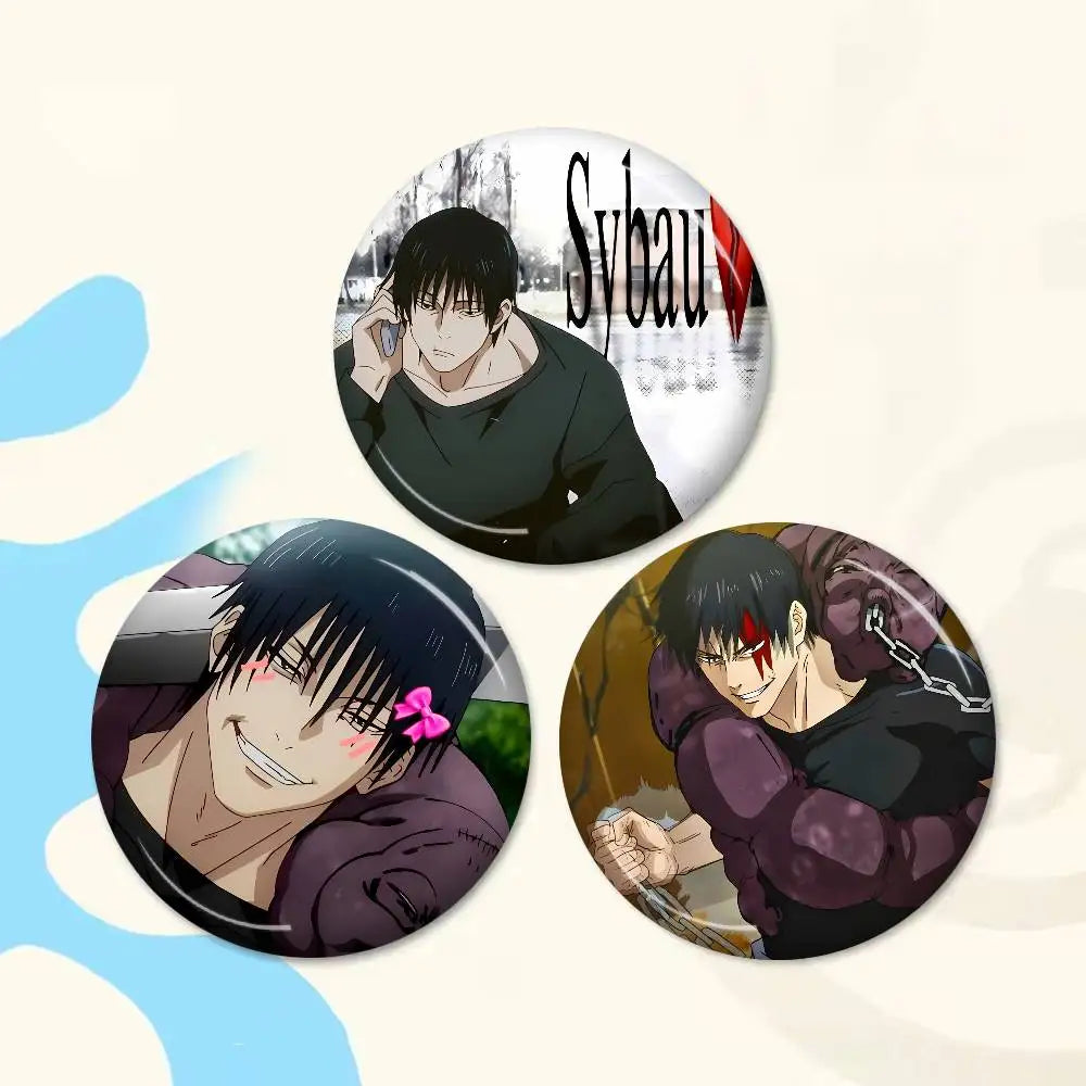 Anime Toji Fushiguro Photo Brooches Creative Round Badge Gifts Pins 32/44/58mm