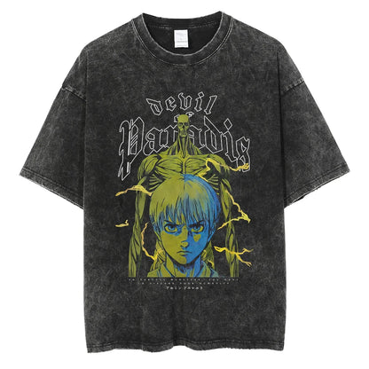 Harajuku Anime Attack on Titan Levi Ackerman Print Tee