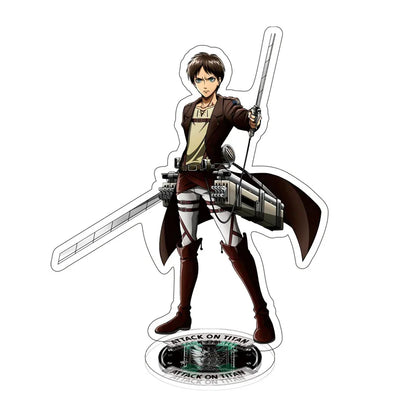 Attack on Titan Double Sided Large Standee Levi Mikasa Anime Acrylic Figure Creative Desk Decor Ornament Display Gift for Office