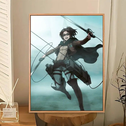 Hange Zoe Attack On Titan Anime   Poster Perfect Space Sticker Self Adhesive for Office Home Theater Wall Art Decor Fancy Gift