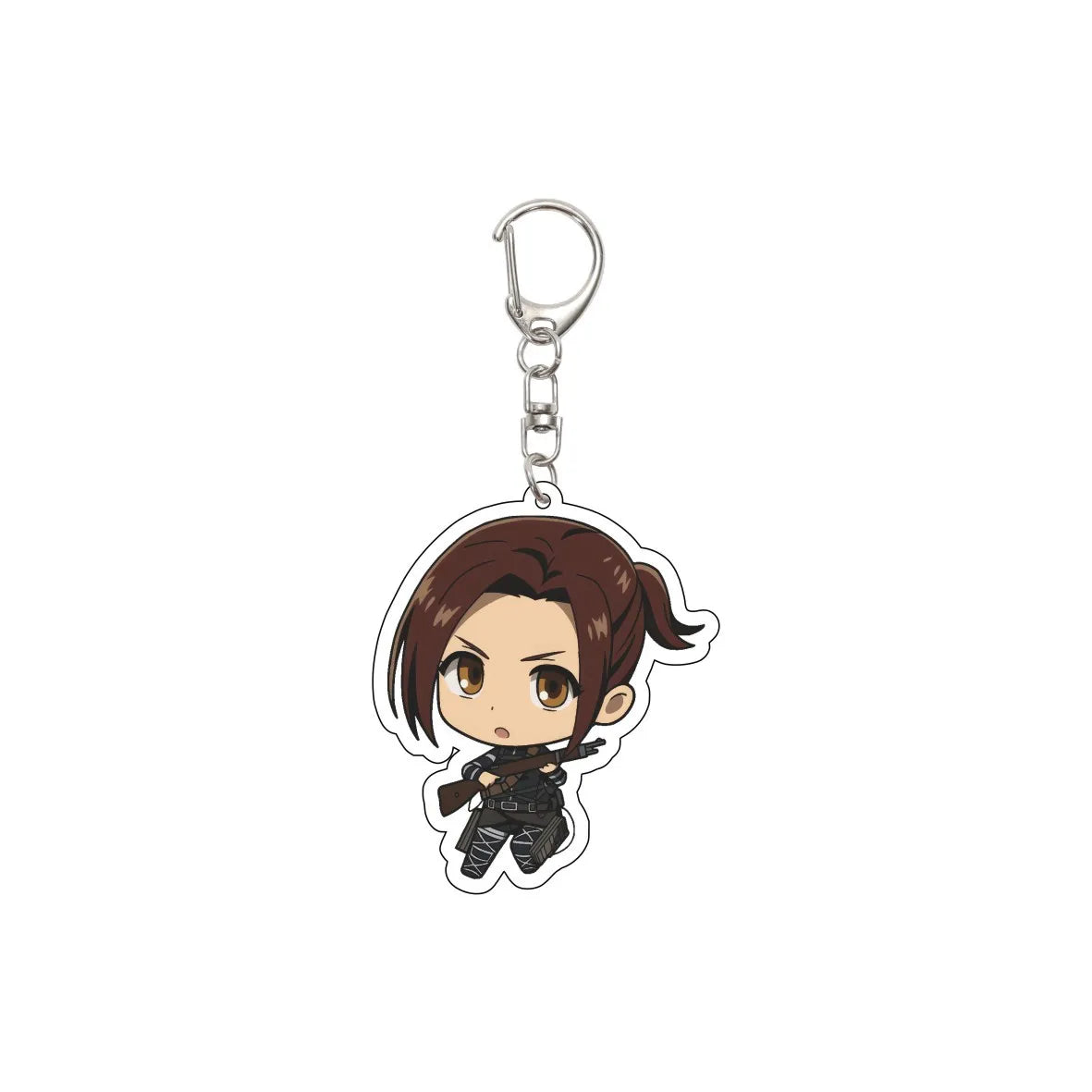 55MM Anime Attack on Titan Keychain Eren Jaeger Eren Jaeger Mikasa Ackerman Armin Arlert Hange Zoë Keychain Christmas Gifts