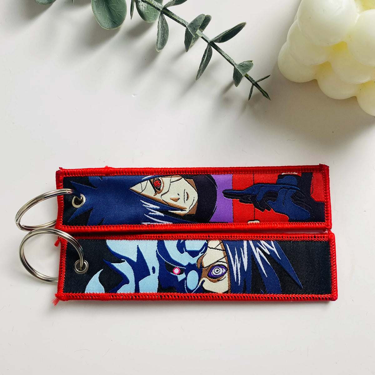 Anime Character Embroidered Keychain