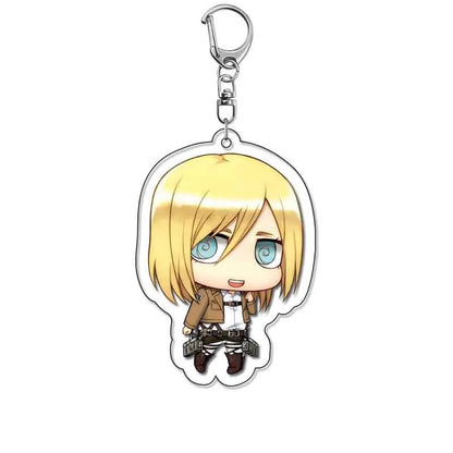Attack On Titan Merchandise Keychain Eren Levi Hange Mikasa Armin Wings Of Freedom Fan Made Pendant Friends Girl Gift Choice
