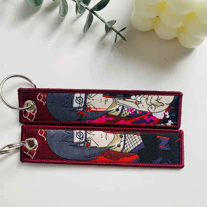 Anime Character Embroidered Keychain