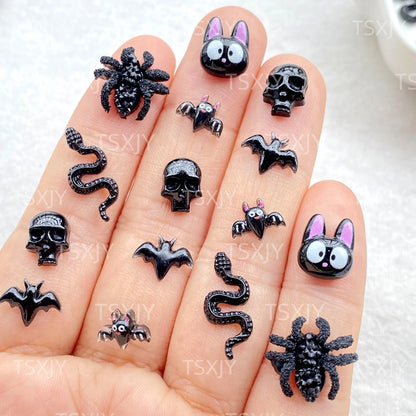 Halloween Skull Nail Charms