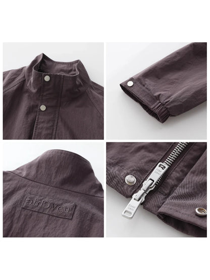 Anime-Inspired Women Stand-Up Collar Jacket