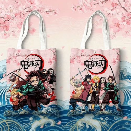 Canvas Bags Handbag For Women Shopper Cute Cartoon Figure