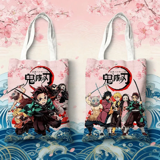 Canvas Bags Handbag For Women Shopper Cute Cartoon Figure