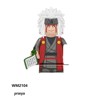 Naruto Sasuke Itachi Kakashi Jiraiya Tsunade Obito Indora Anime Uchiha Mini Blocks Figure WM6155 WM6154 WM6153 Collectible Man