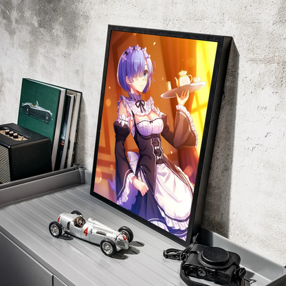 Re:Zero Rem Retro Poster