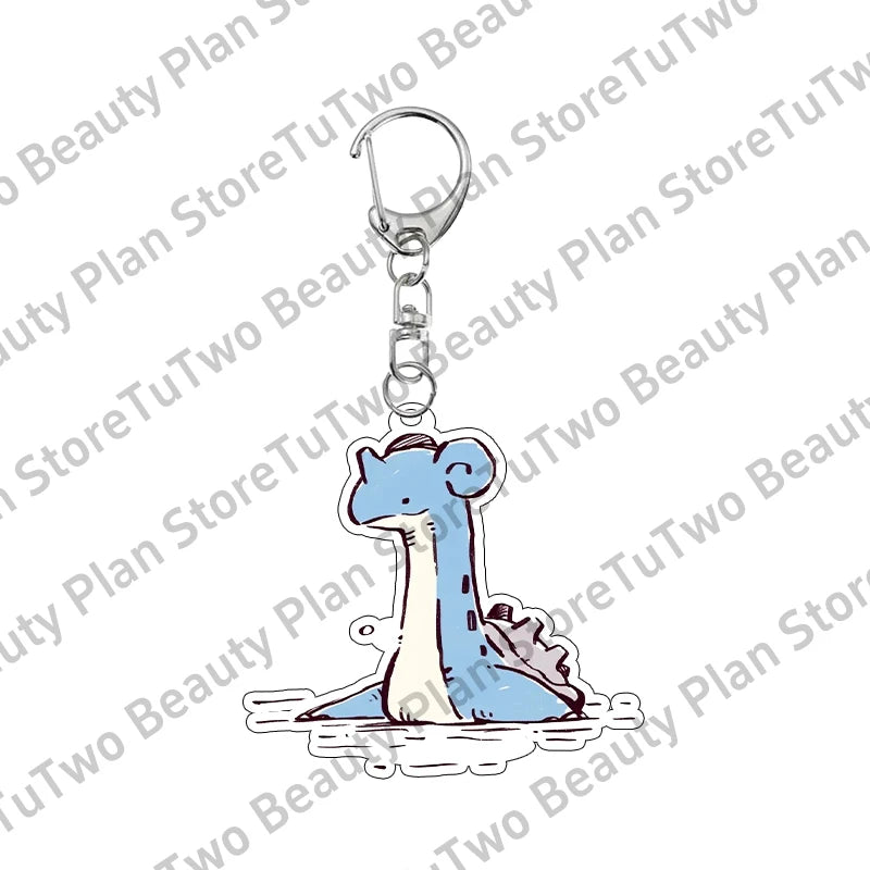 Creative Anime Pocket Monster Gengar Charizard Umbreon Cartoon Acrylic Keychain Decoration 5cm Keyring Charm Birthday Gifts Toys