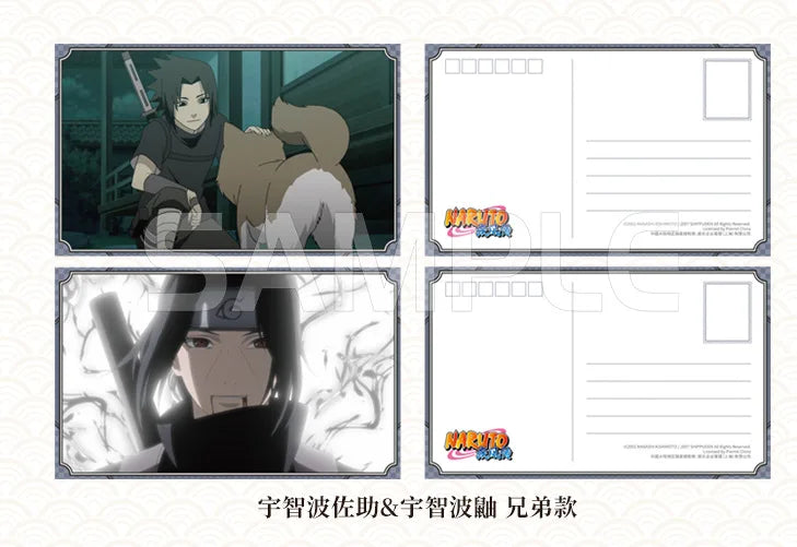 Brdwn Naruto Uchiha Sasuke Obito Sakura China Official Authorization Cosplay Growth Series Postcard