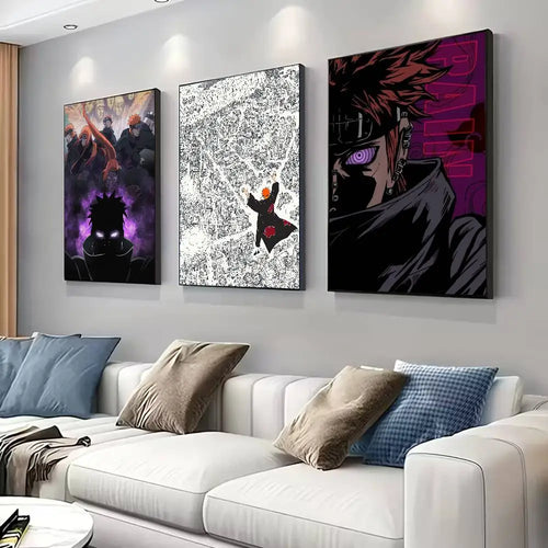 N-Naruto Akatsuki Pain Poster for Modern Decor in Home Offices